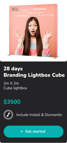 28 days Branding Lightbox Cube