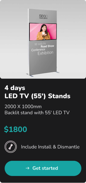 4 days LED TV (55') Stands